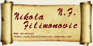 Nikola Filimonović vizit kartica